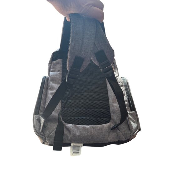 Eddie Bauer First Adventure Gray Backpack Diaper Bag  Multiple Pockets - Picture 2 of 13